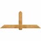 Ekena Millwork Eugene Rough Sawn Timber Gable Bracket, Western Red Cedar, 72"W x 30"H x 4"D x 6"F, 10/12 Pitch GBW072X30X0406EUG00RWR - alternate 1